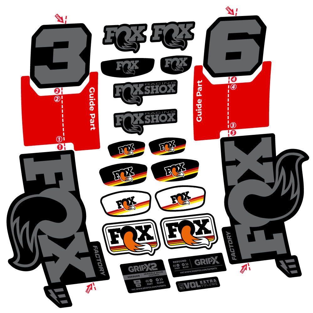 Stickers Fox 36 Factory EOptimized compatibles Autocollants fourche VTT 29"