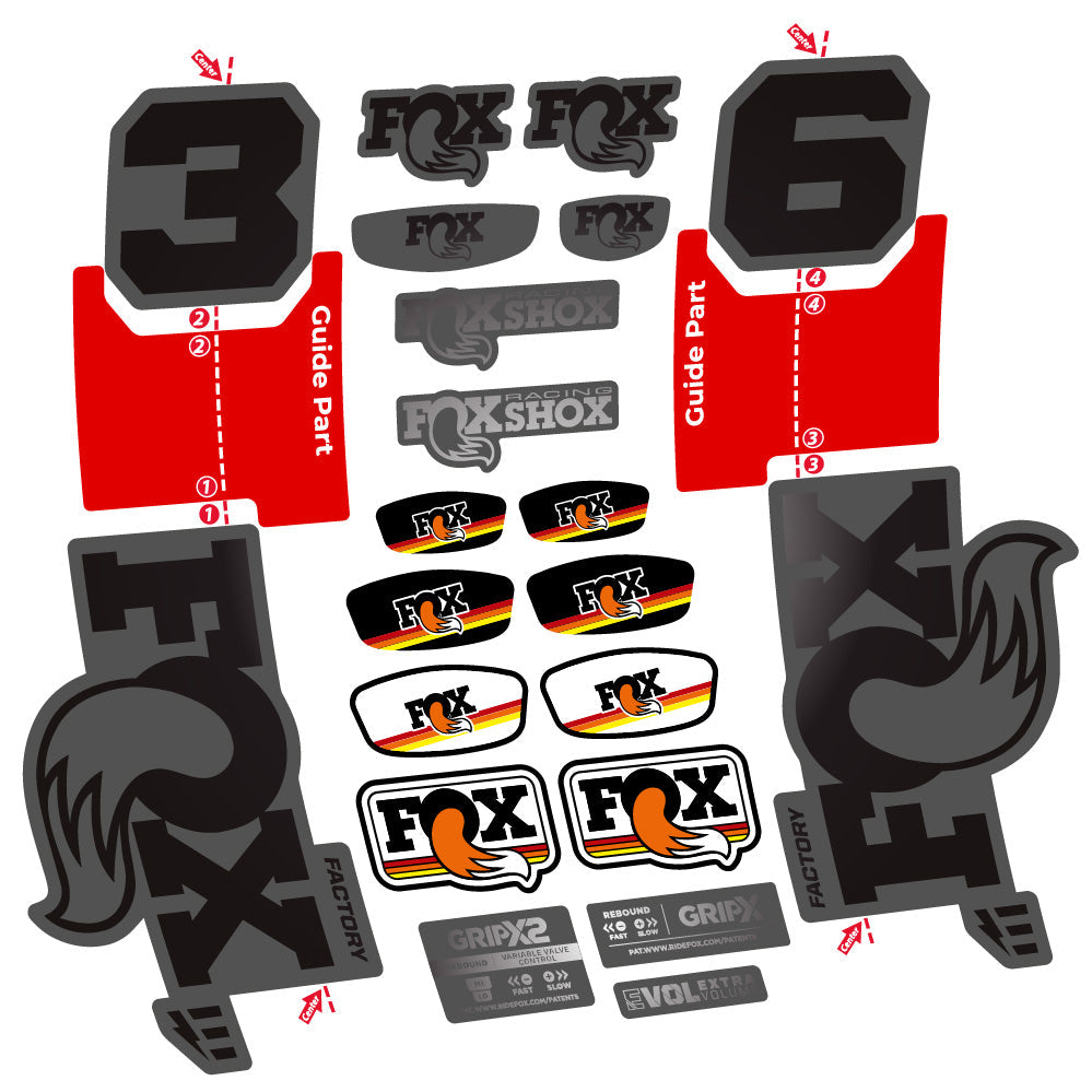 Stickers Fox 36 Factory EOptimized compatibles Autocollants fourche VTT 29"