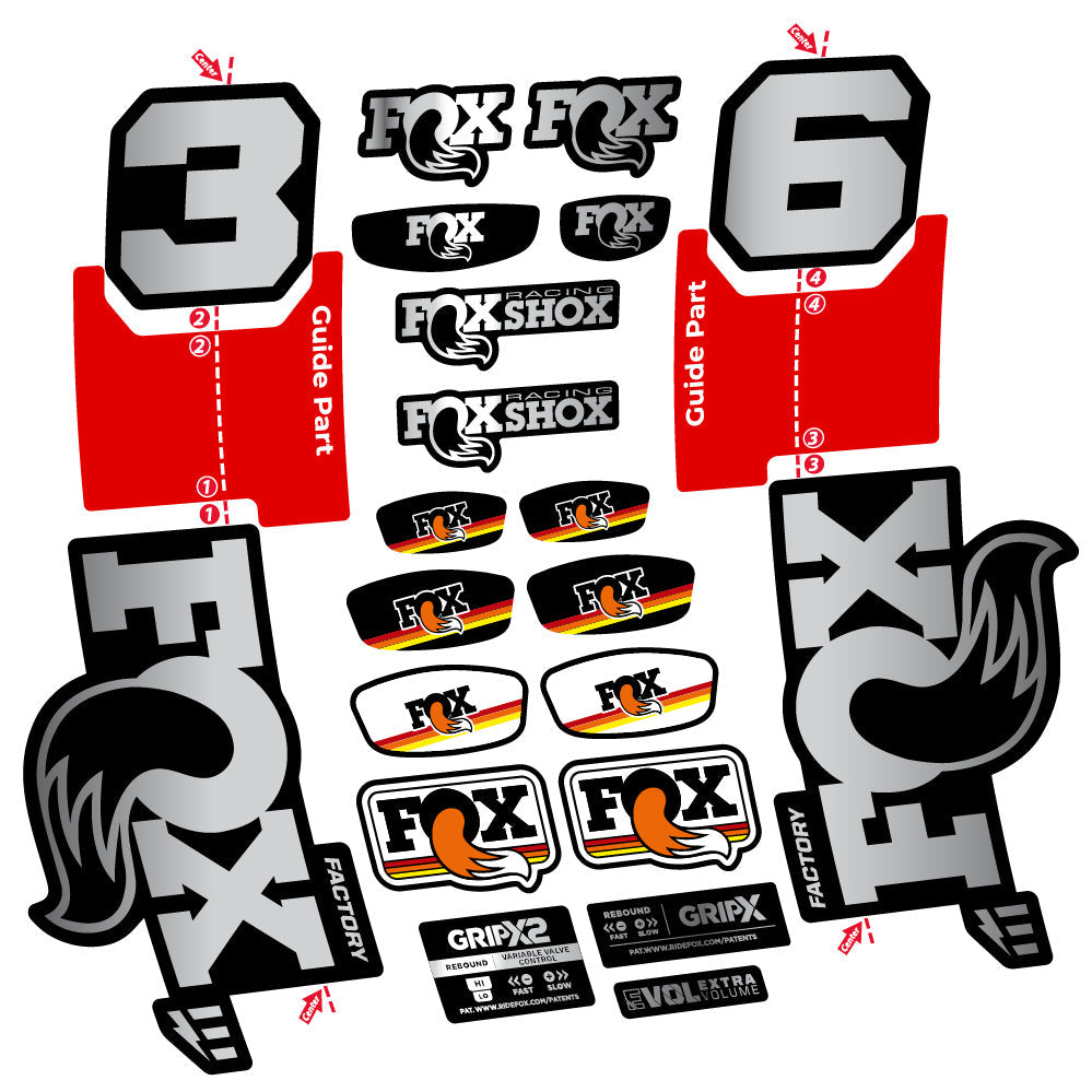 Stickers Fox 36 Factory EOptimized compatibles Autocollants fourche VTT 29"