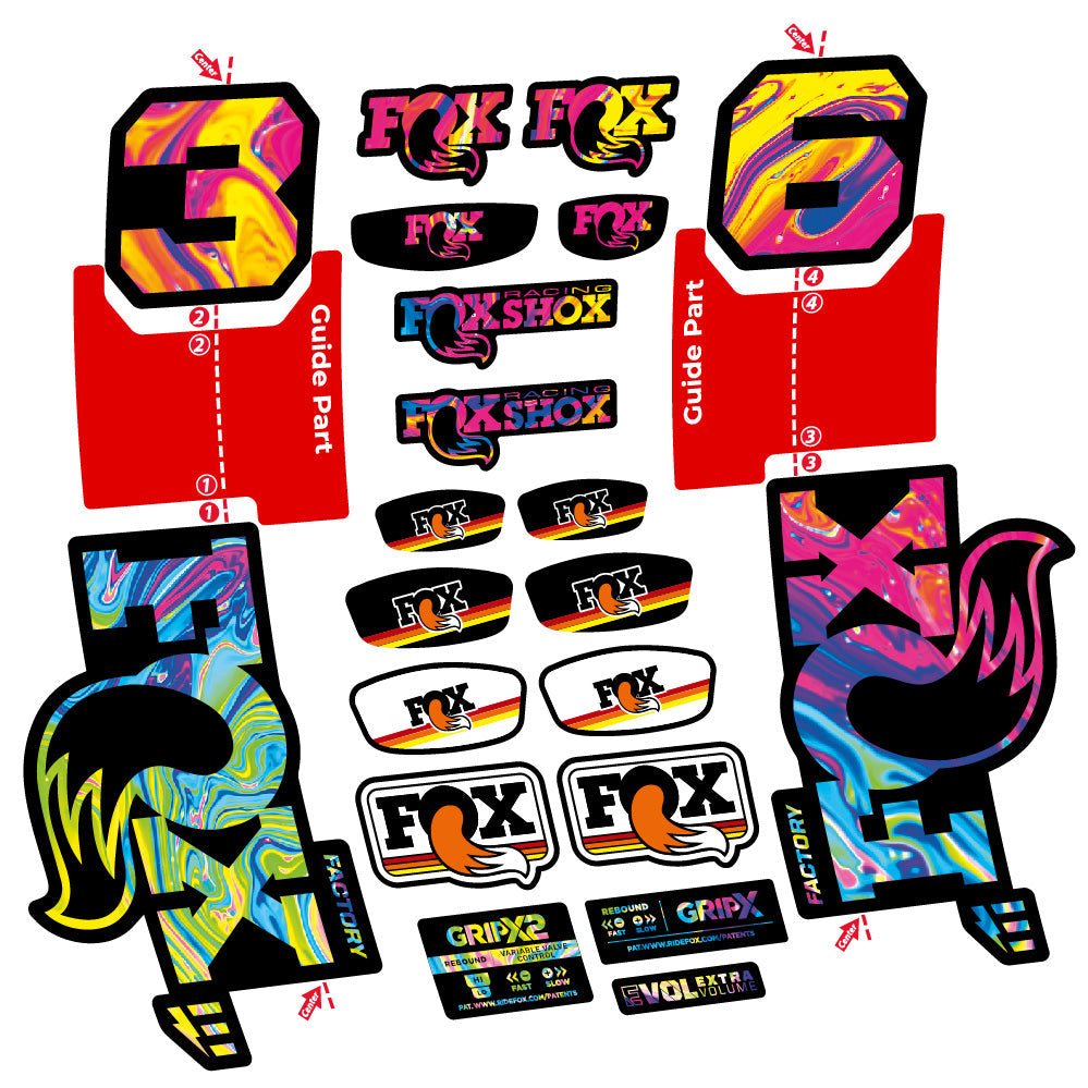 Stickers Fox 36 Factory EOptimized compatibles Autocollants fourche VTT 29"