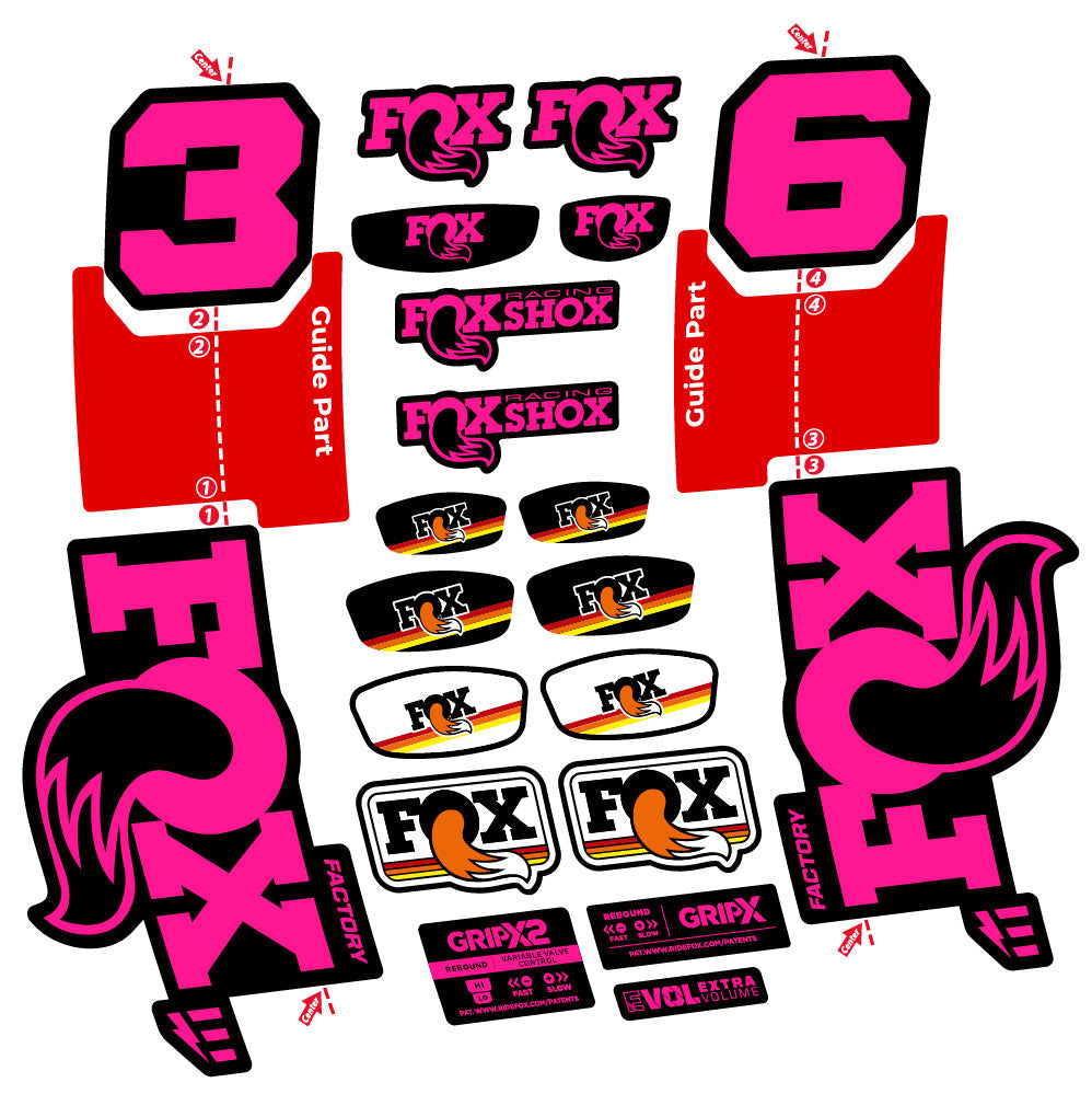 Stickers Fox 36 Factory EOptimized compatibles Autocollants fourche VTT 29"