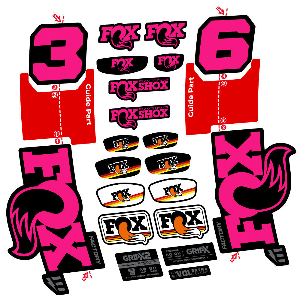 Stickers Fox 36 Factory E-Optimized compatibles - Autocollants fourche VTT