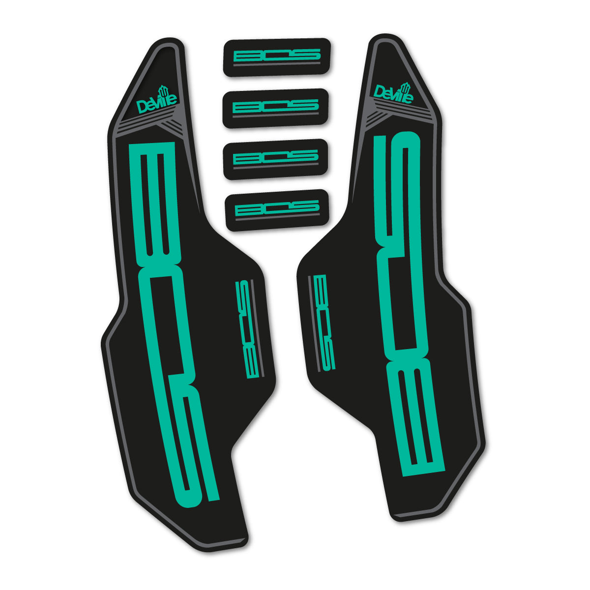 Green Turquoise decal for Bos Deville 2017 fork – bike sticker vinyl