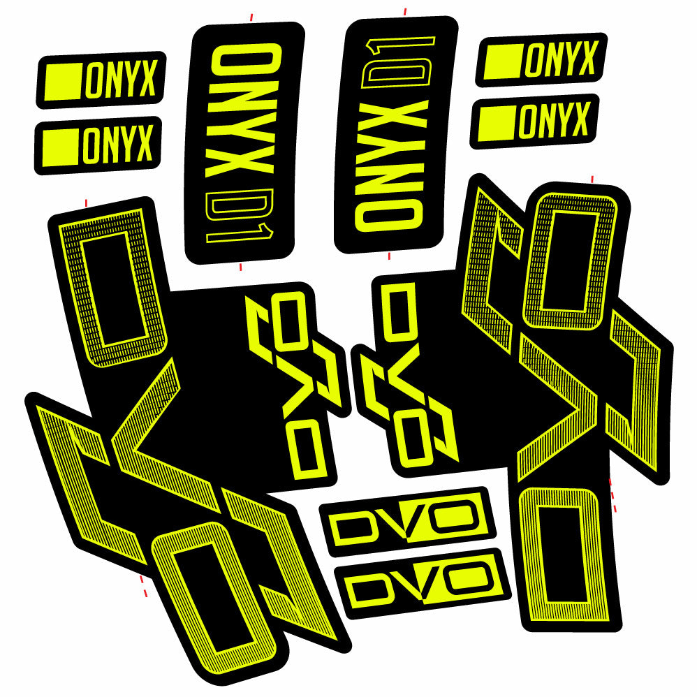 Stickers DVO Onyx D1 compatibles Autocollants fourche 29"