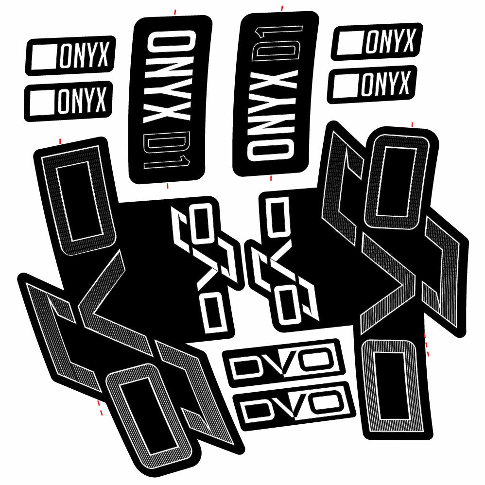 Stickers DVO Onyx D1 compatibles Autocollants fourche 29"