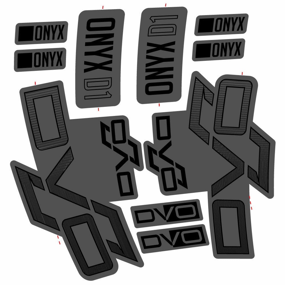 Stickers DVO Onyx D1 compatibles Autocollants fourche 29"