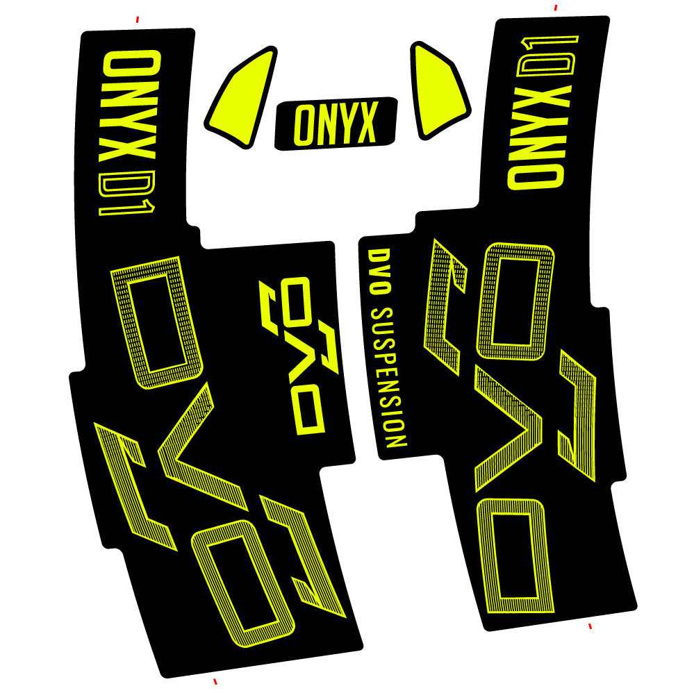Stickers DVO Onyx D1 2024 compatibles Autocollants fourche 29"