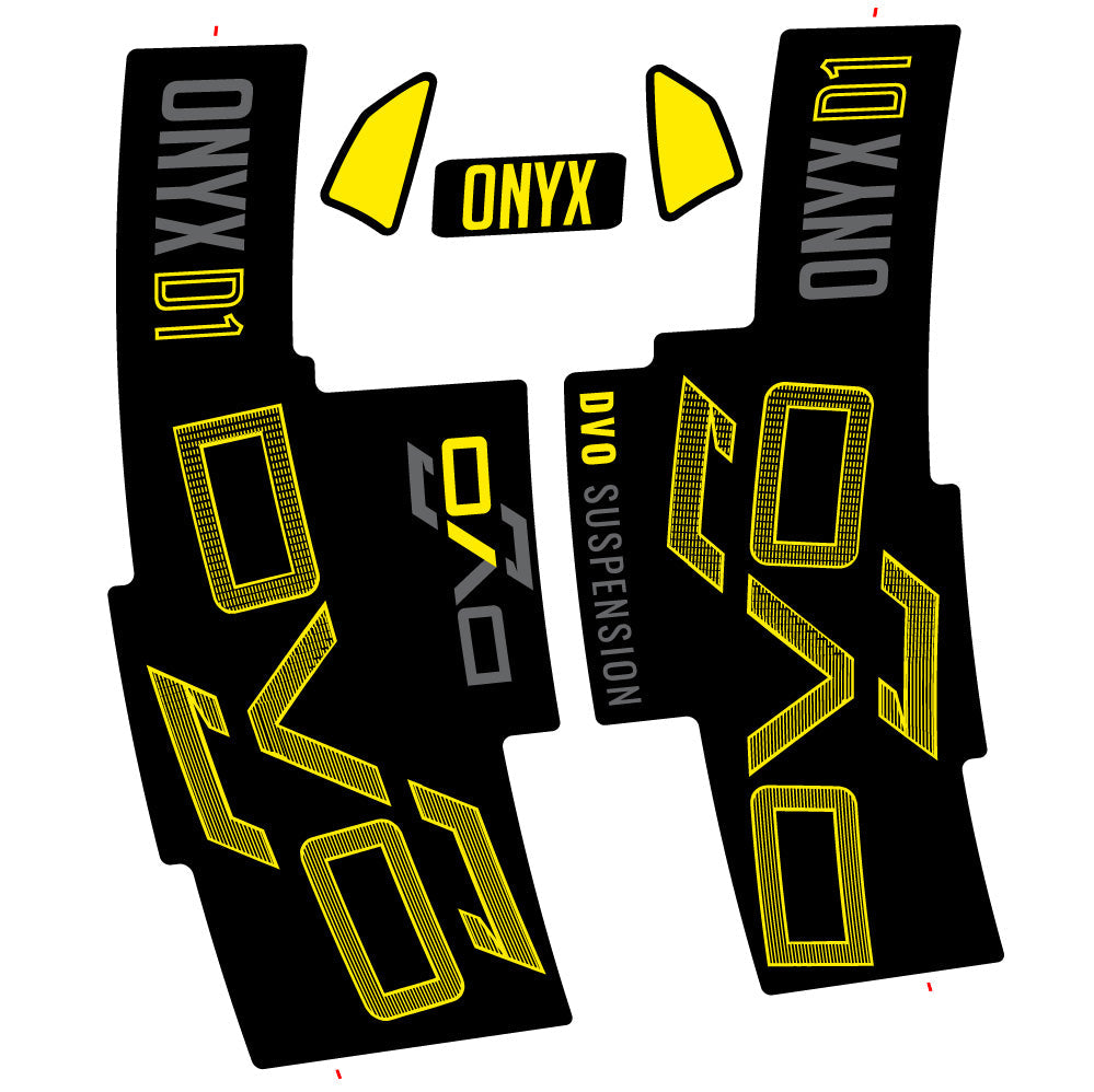 Stickers DVO Onyx D1 2024 compatibles - Autocollants fourche VTT
