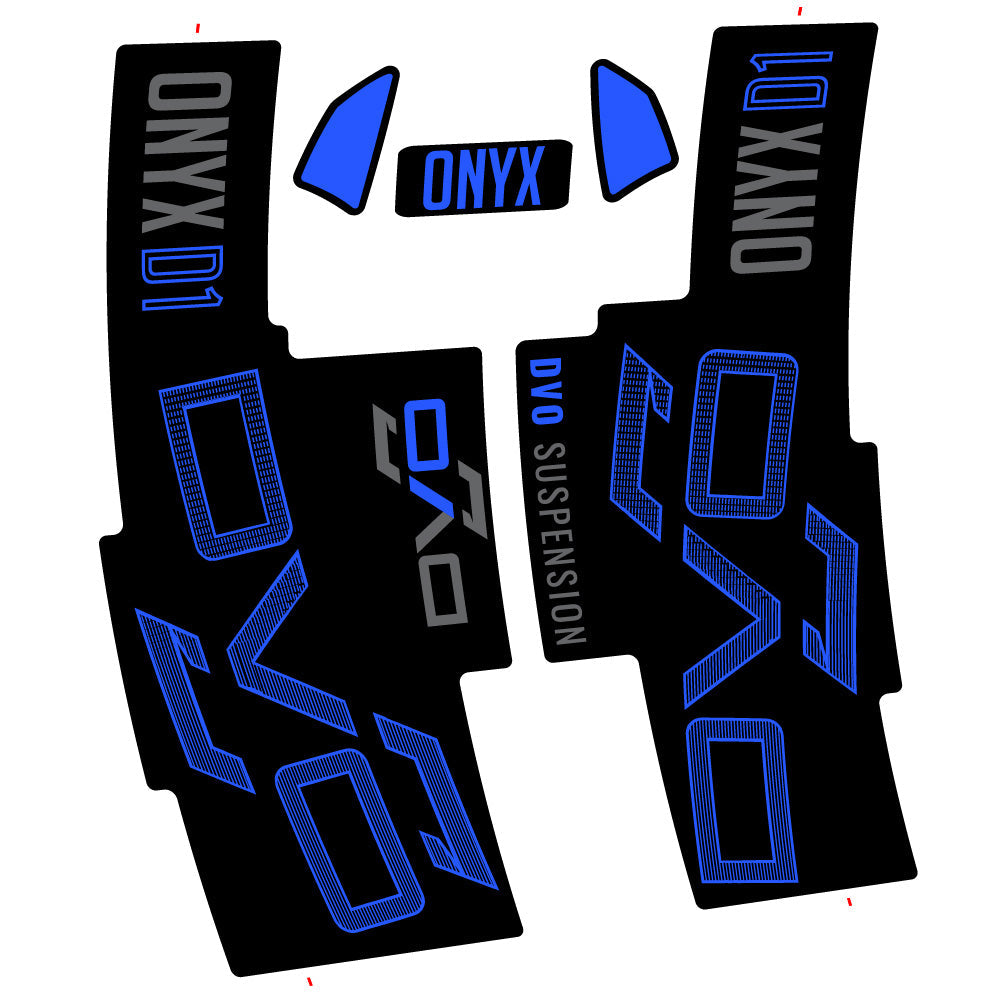 Stickers DVO Onyx D1 2024 compatibles - Autocollants fourche VTT