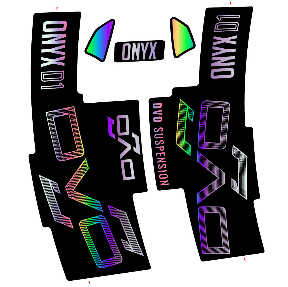 Stickers DVO Onyx D1 2024 compatibles - Autocollants fourche VTT