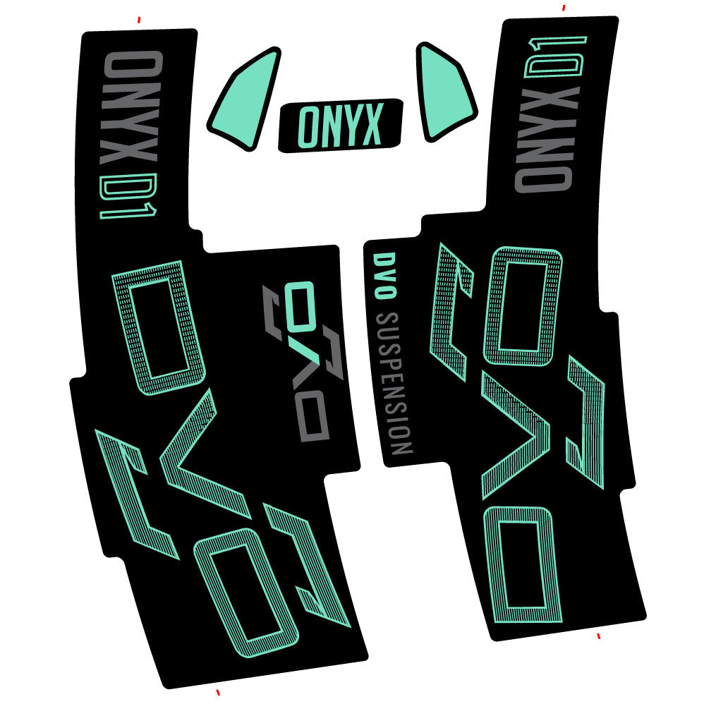 Stickers DVO Onyx D1 2024 compatibles - Autocollants fourche VTT