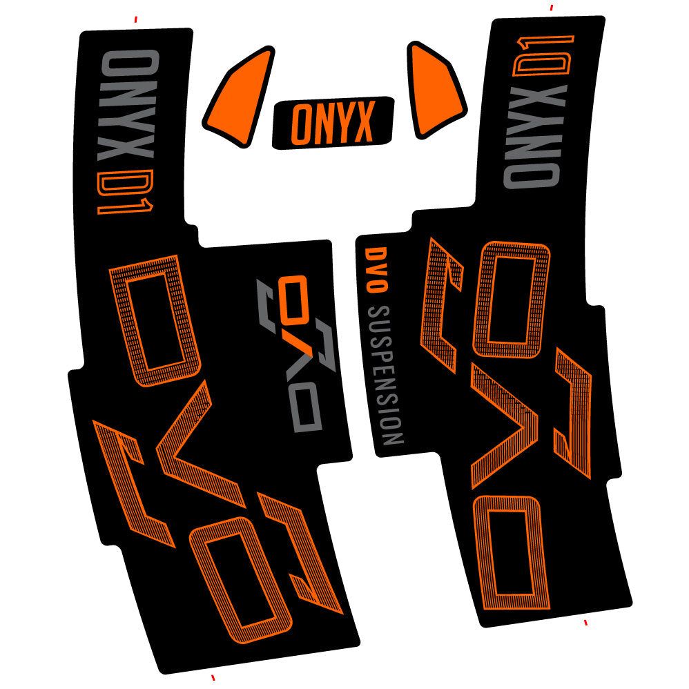 Stickers DVO Onyx D1 2024 compatibles - Autocollants fourche VTT