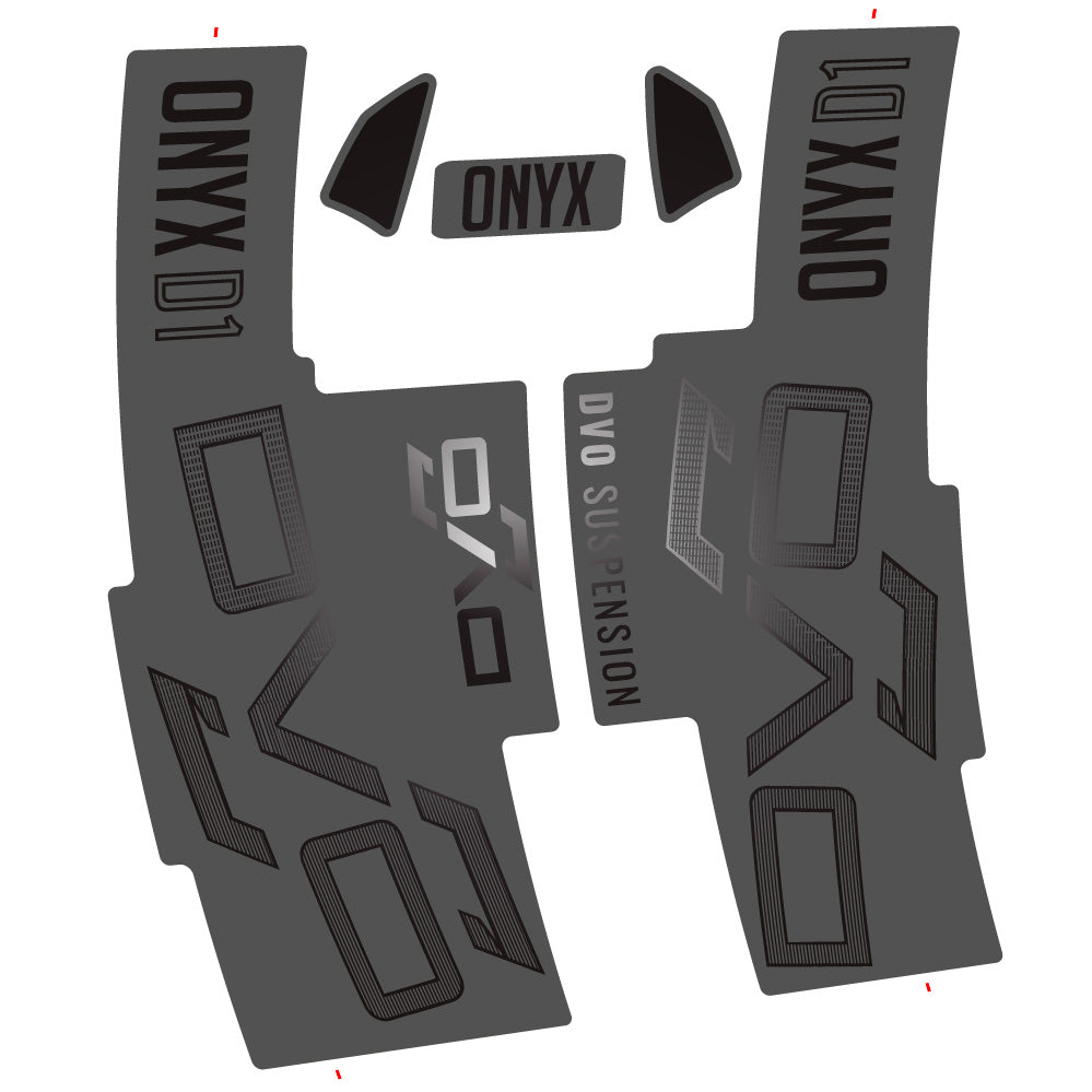 Stickers DVO Onyx D1 2024 compatibles - Autocollants fourche VTT