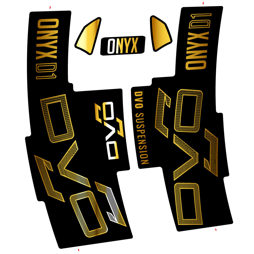 Stickers DVO Onyx D1 2024 compatibles - Autocollants fourche VTT