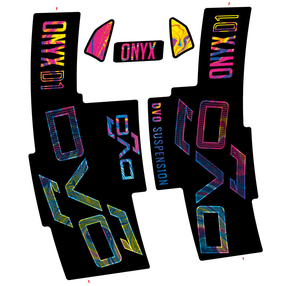 Stickers DVO Onyx D1 2024 compatibles - Autocollants fourche VTT