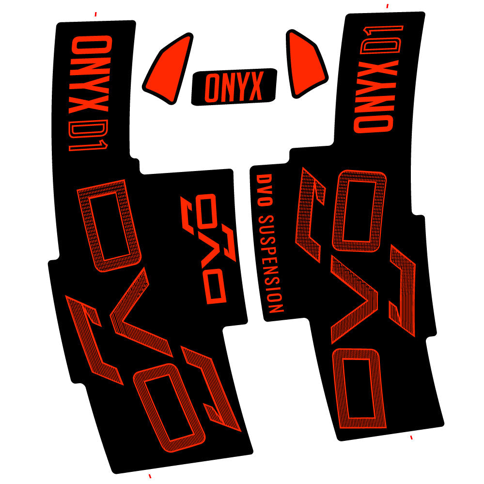Stickers DVO Onyx D1 2024 compatibles - Autocollants fourche VTT