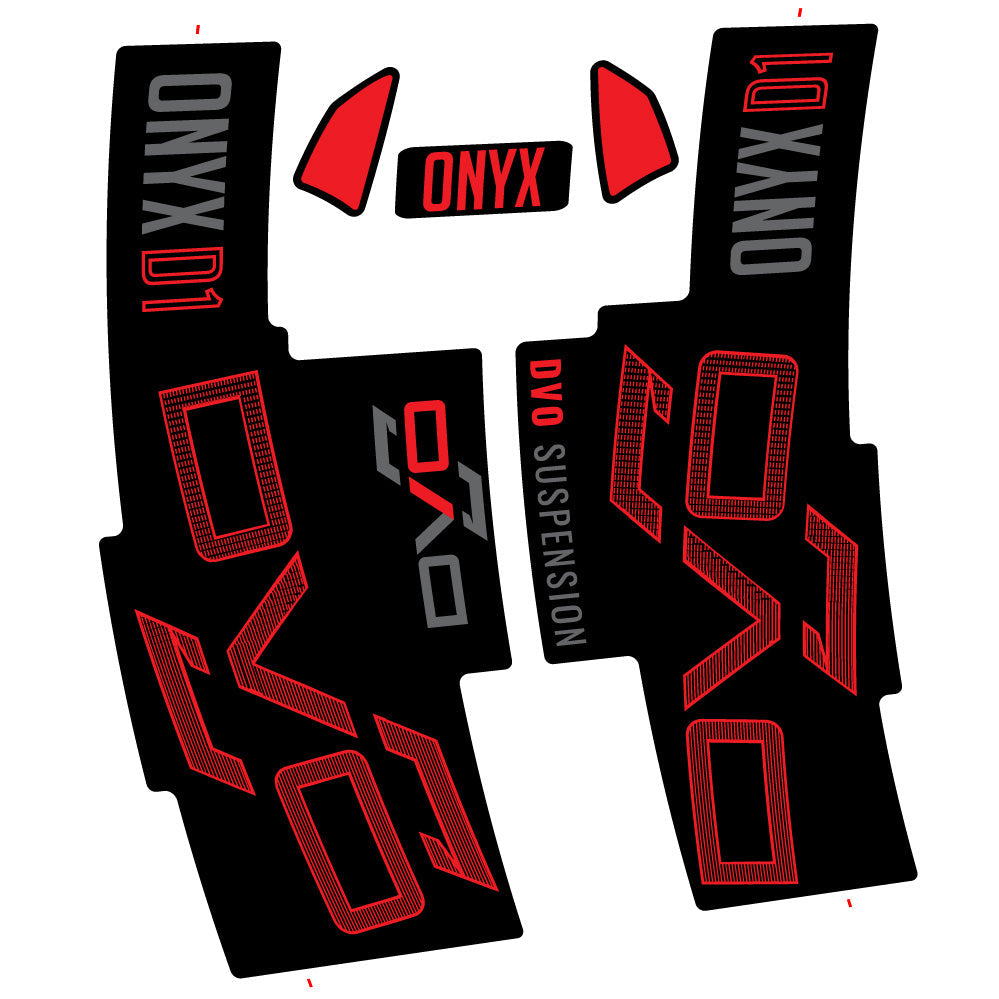 Stickers DVO Onyx D1 2024 compatibles - Autocollants fourche VTT