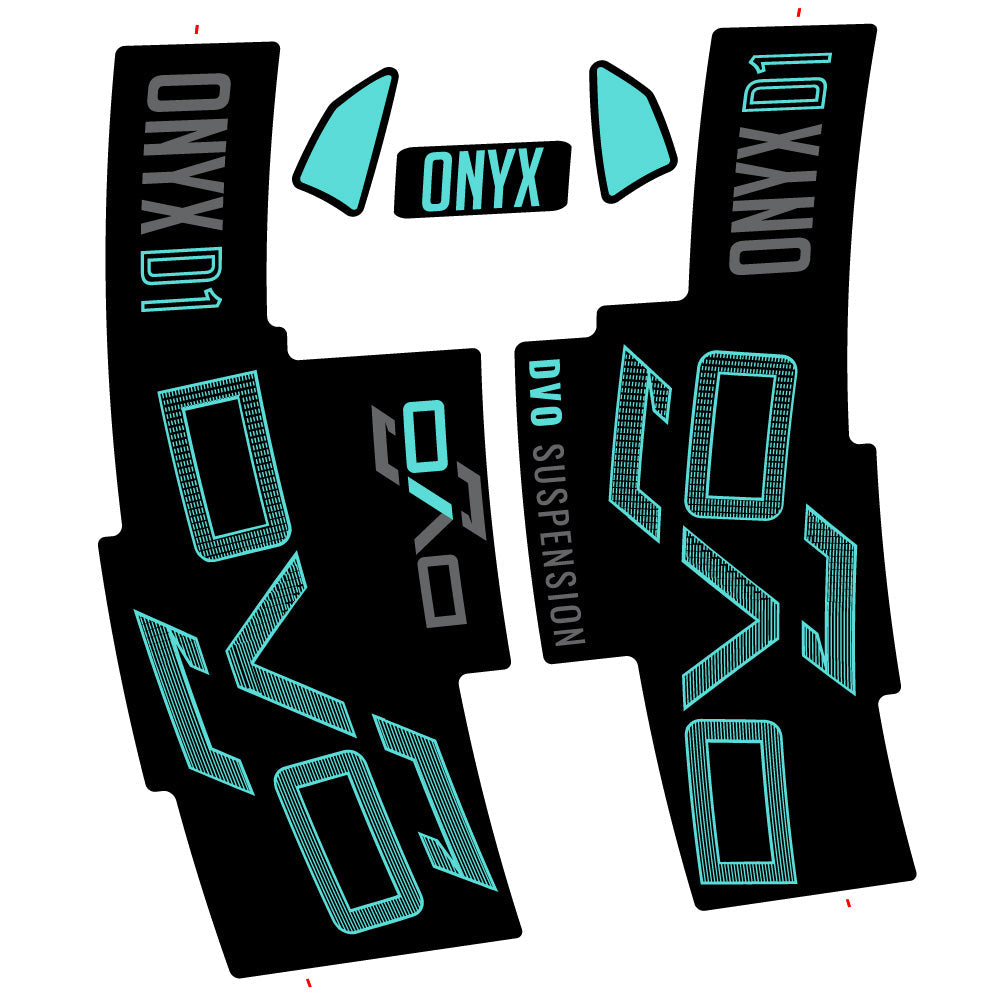 Stickers DVO Onyx D1 2024 compatibles Autocollants fourche 29"