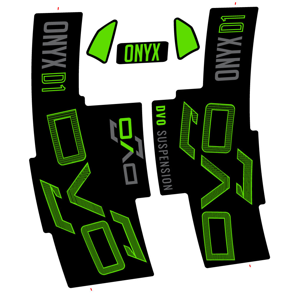 Stickers DVO Onyx D1 2024 compatibles - Autocollants fourche VTT