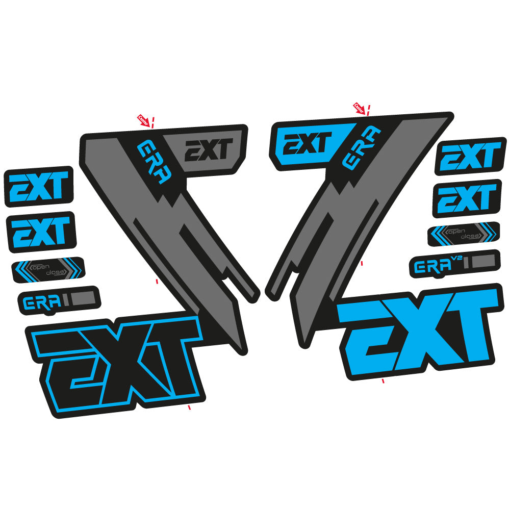 Stickers EXT Era compatibles Autocollants fourche 29"
