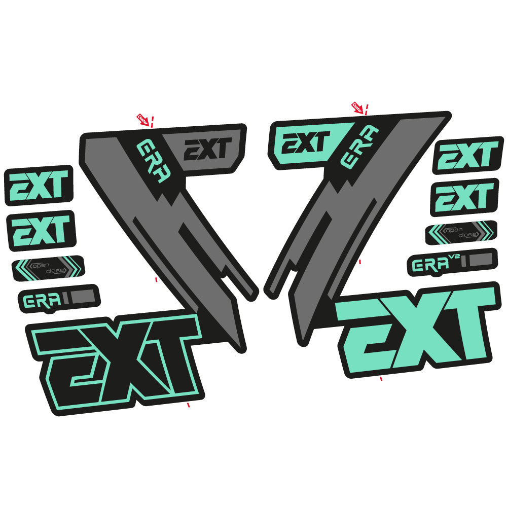 Stickers EXT Era compatibles Autocollants fourche 29"
