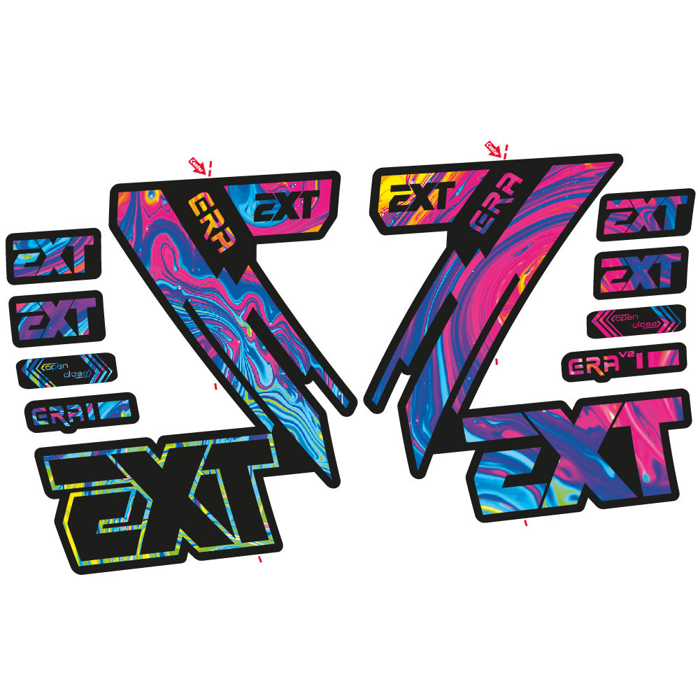 Stickers EXT Era compatibles Autocollants fourche 29"