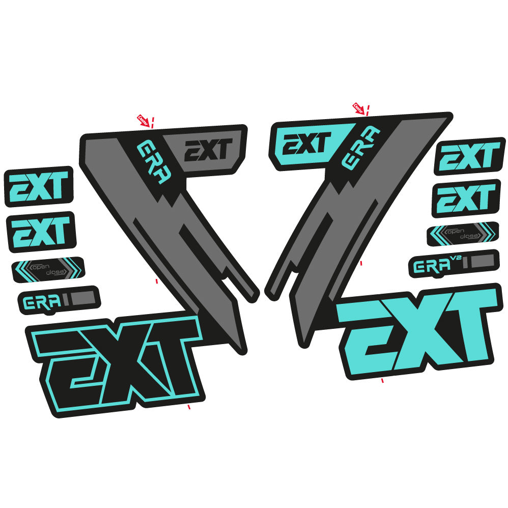 Stickers EXT Era compatibles Autocollants fourche 29"