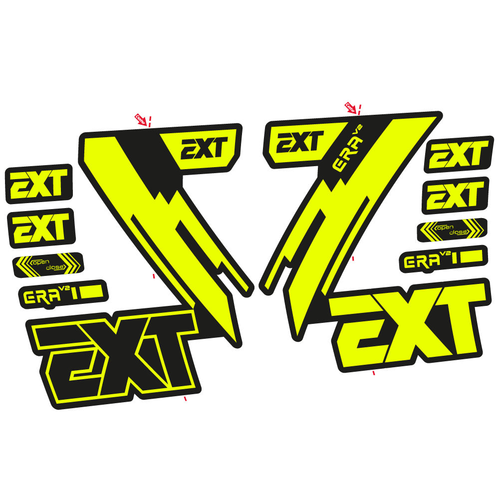Stickers EXT Era V2 compatibles Autocollants fourche 29"