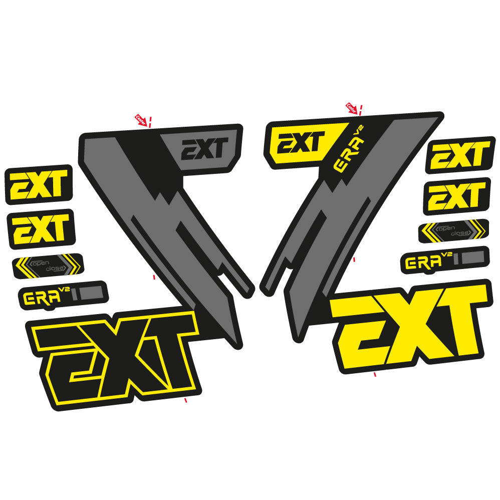 Stickers EXT Era V2 compatibles Autocollants fourche 29"