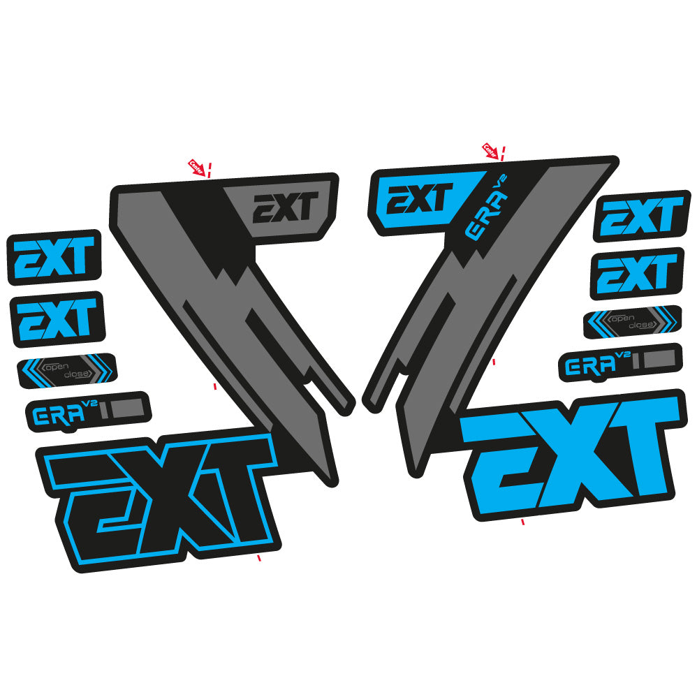 Stickers EXT Era V2 compatibles Autocollants fourche 29"