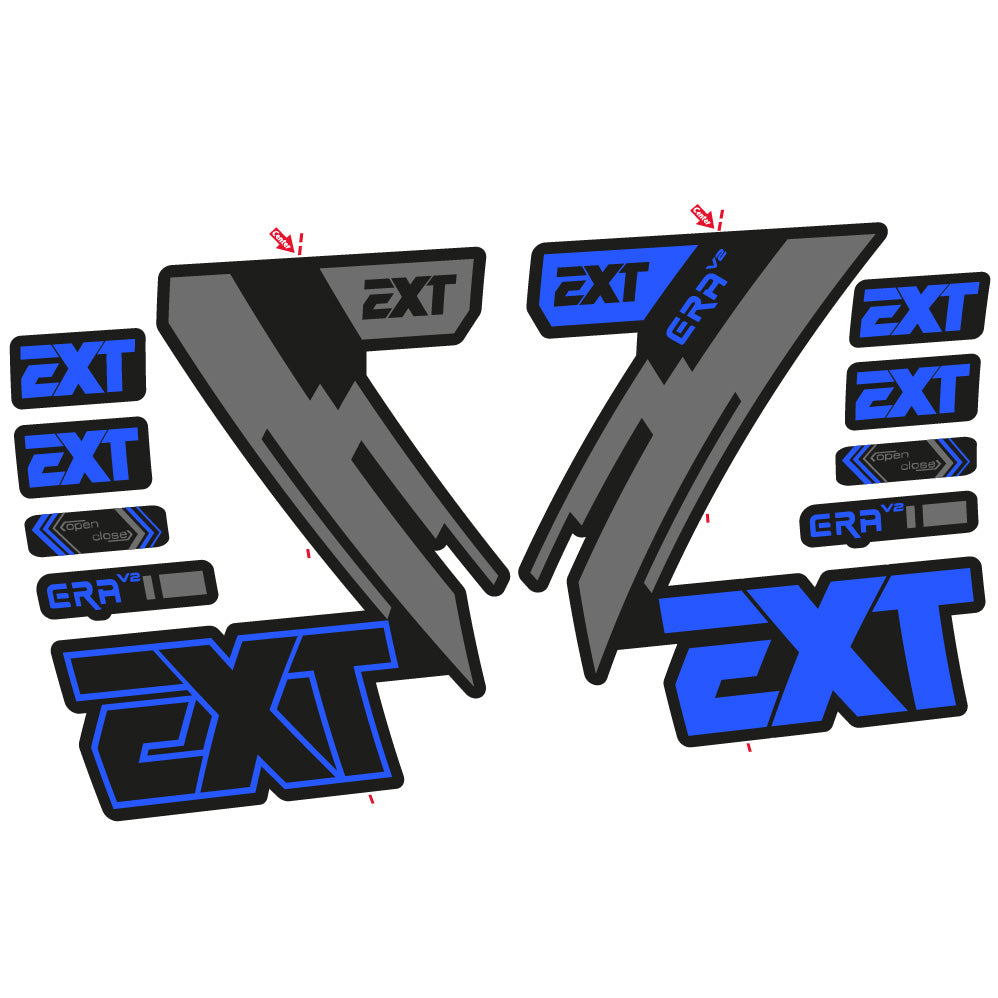 Stickers EXT Era V2 compatibles Autocollants fourche 29"