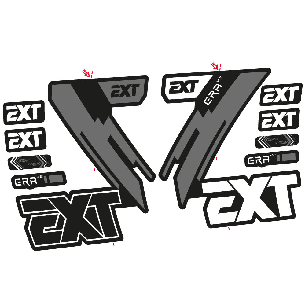 Stickers EXT Era V2 compatibles Autocollants fourche 29"