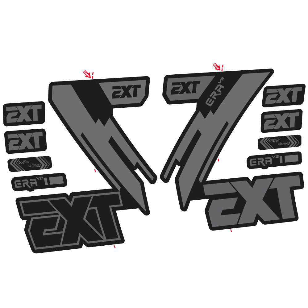Stickers EXT Era V2 compatibles Autocollants fourche 29"