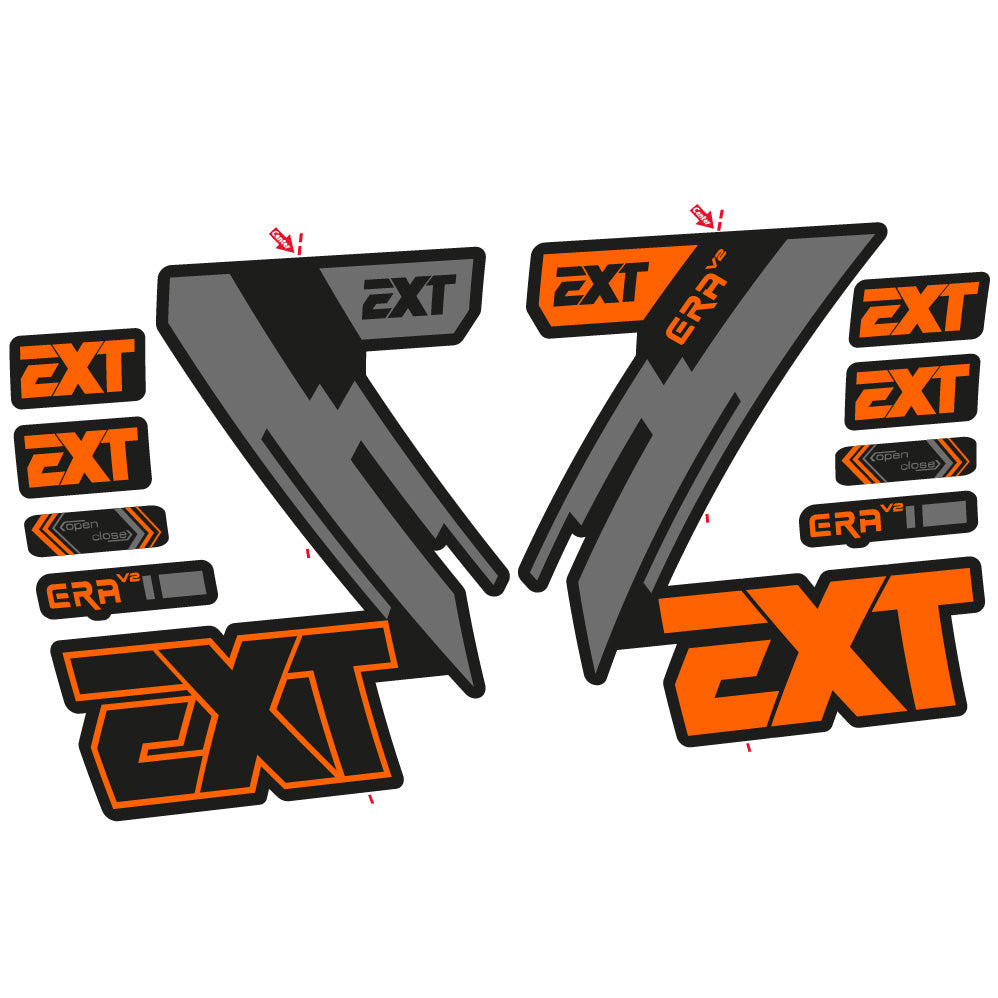 Stickers EXT Era V2 compatibles Autocollants fourche 29"