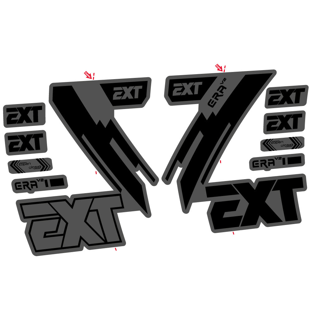 Stickers EXT Era V2 compatibles Autocollants fourche 29"