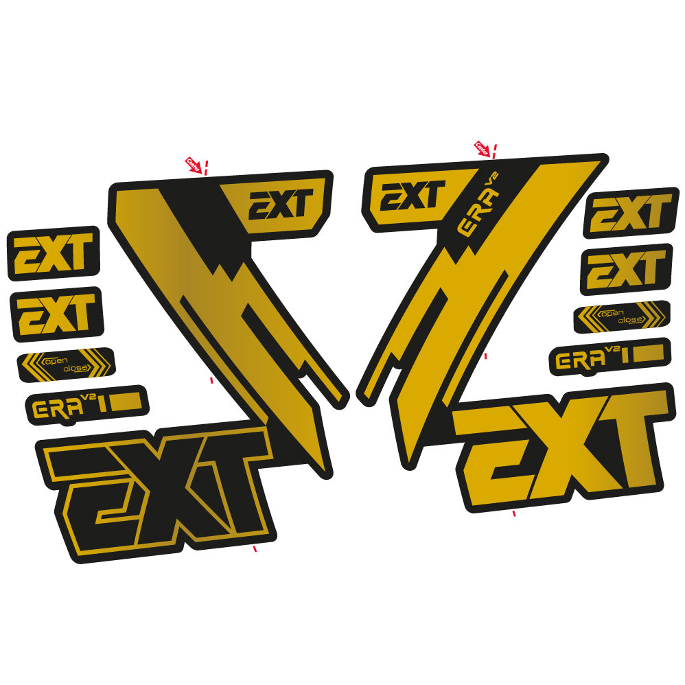 Stickers EXT Era V2 compatibles Autocollants fourche 29"