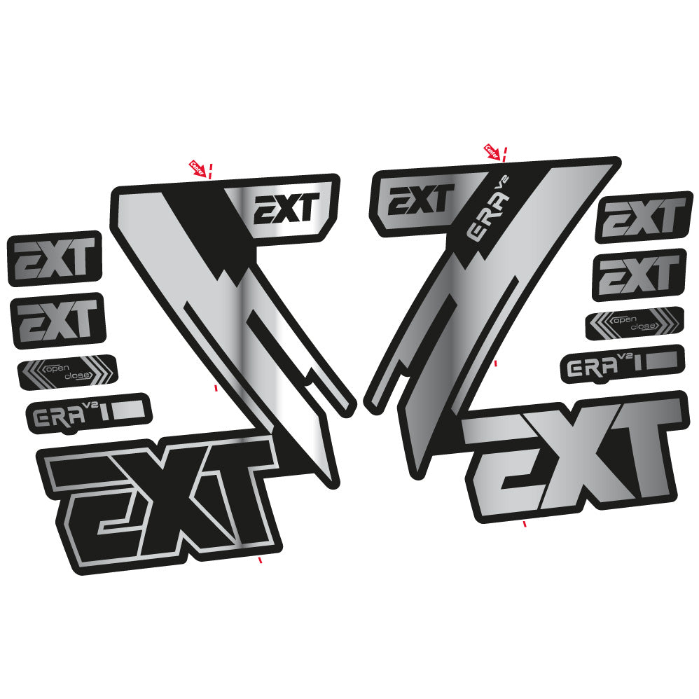 Stickers EXT Era V2 compatibles Autocollants fourche 29"