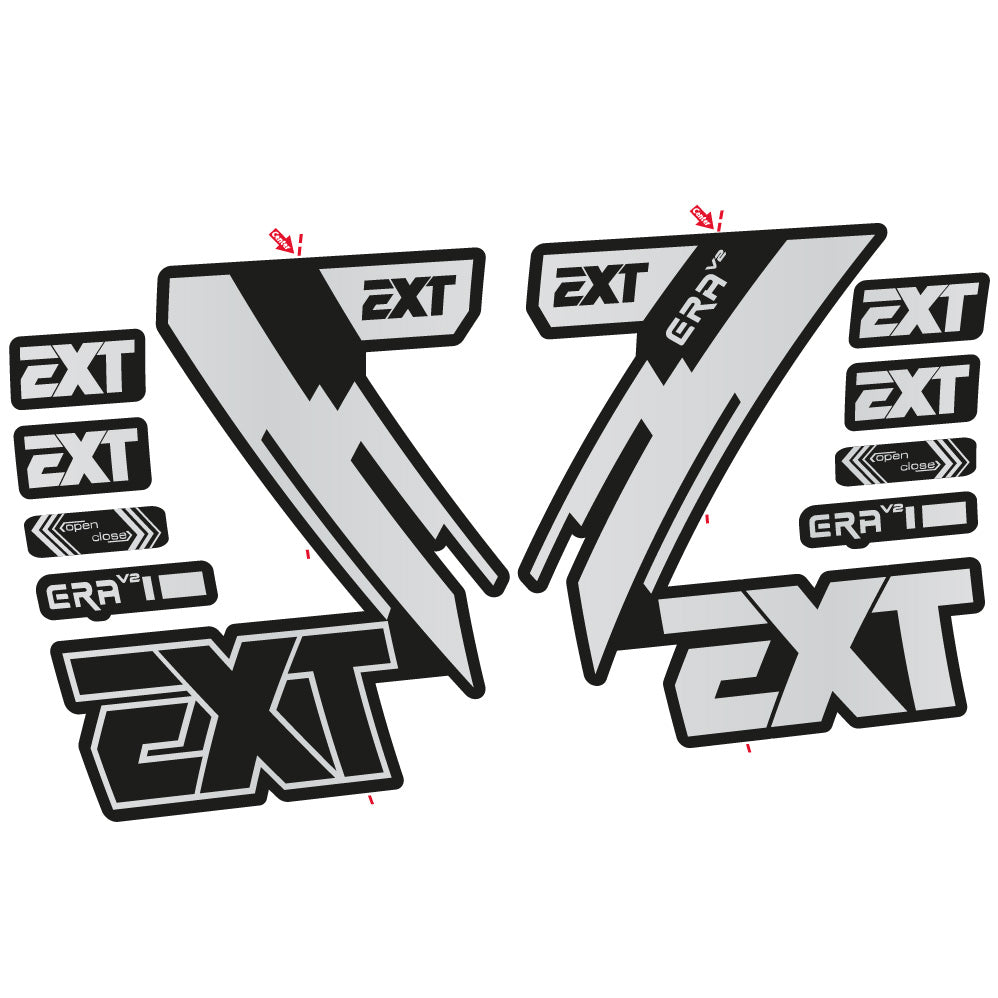 Stickers EXT Era V2 compatibles Autocollants fourche 29"