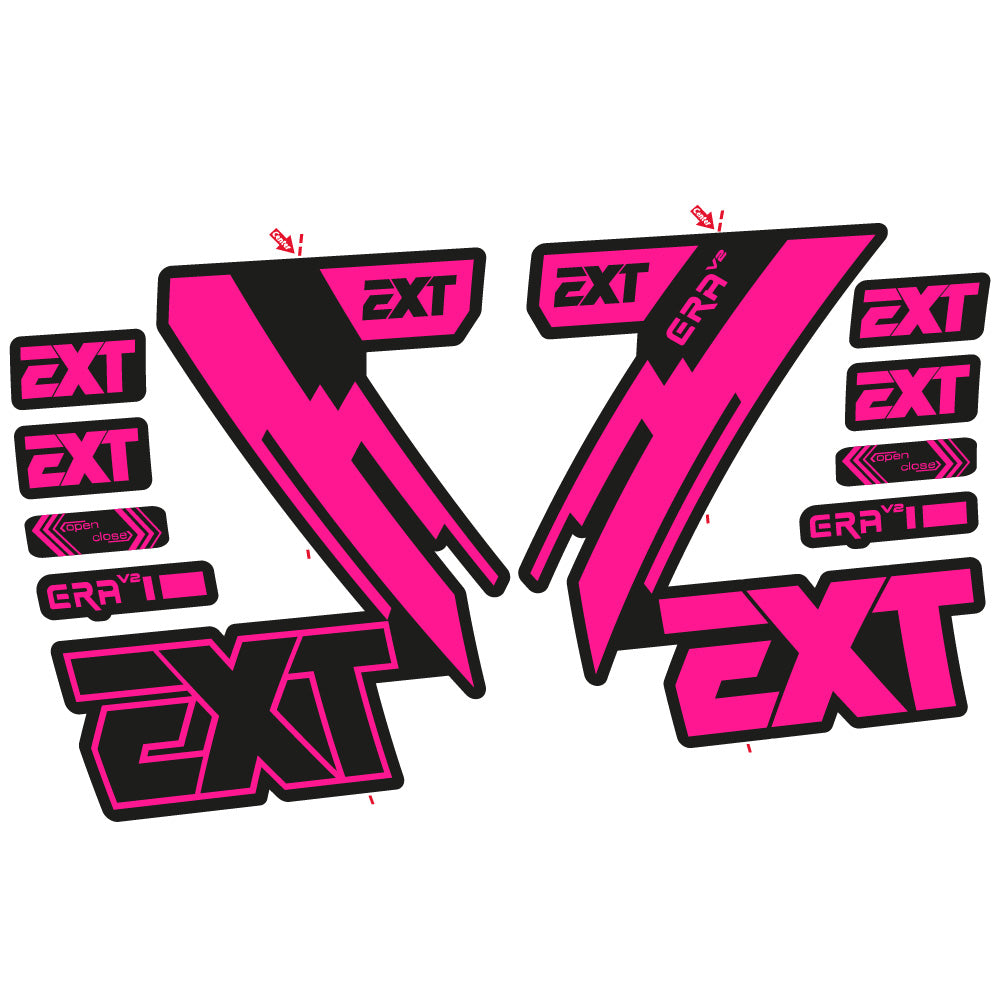 Stickers EXT Era V2 compatibles Autocollants fourche 29"