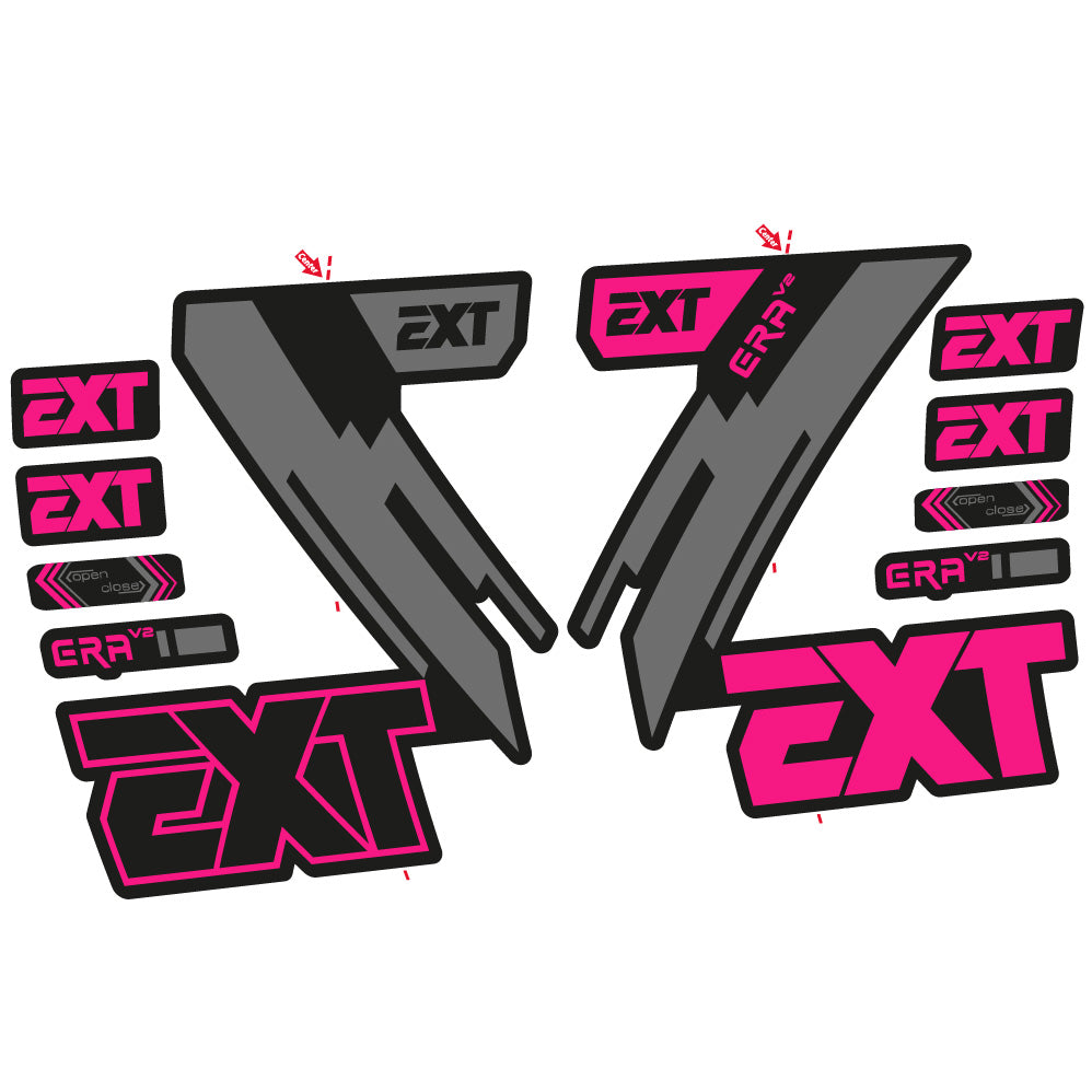 Stickers EXT Era V2 compatibles Autocollants fourche 29"