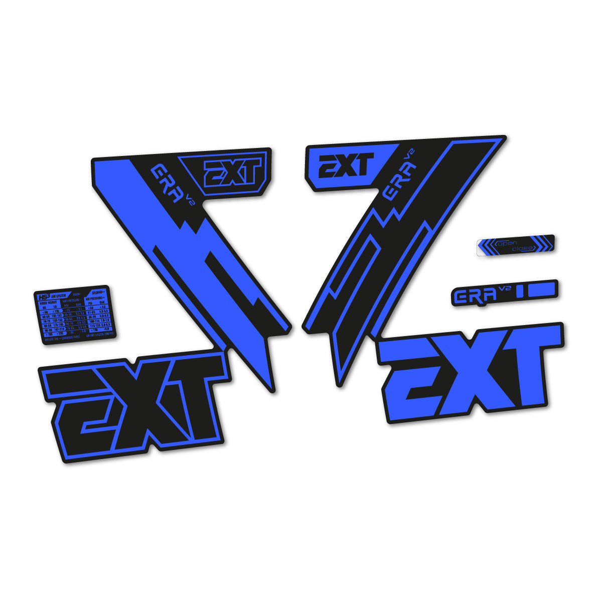 Medium Blue decal for EXT Era V2 2020 fork – bike sticker vinyl