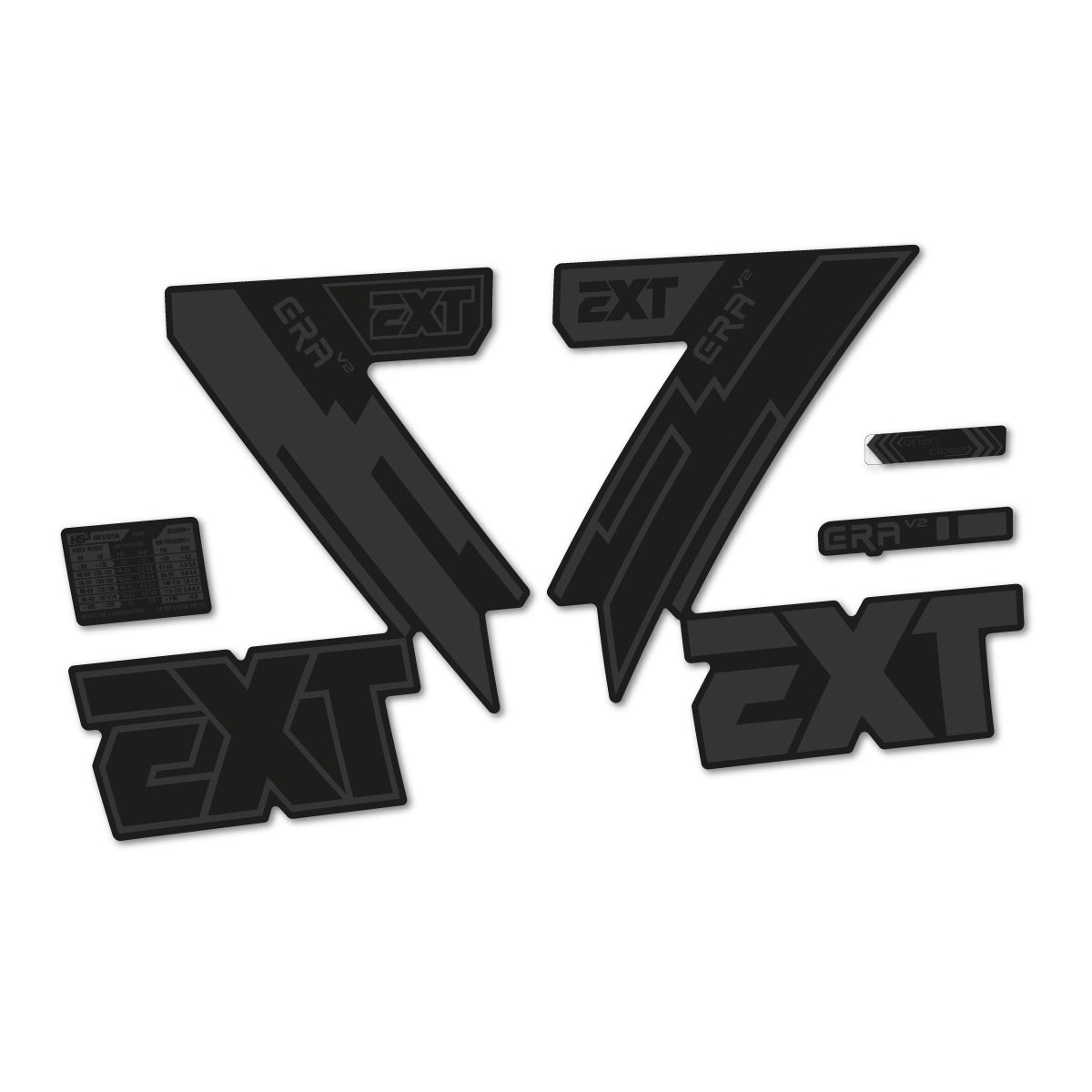 Very Dark Grey decal for EXT Era V2 2020 fork – bike sticker vinyl