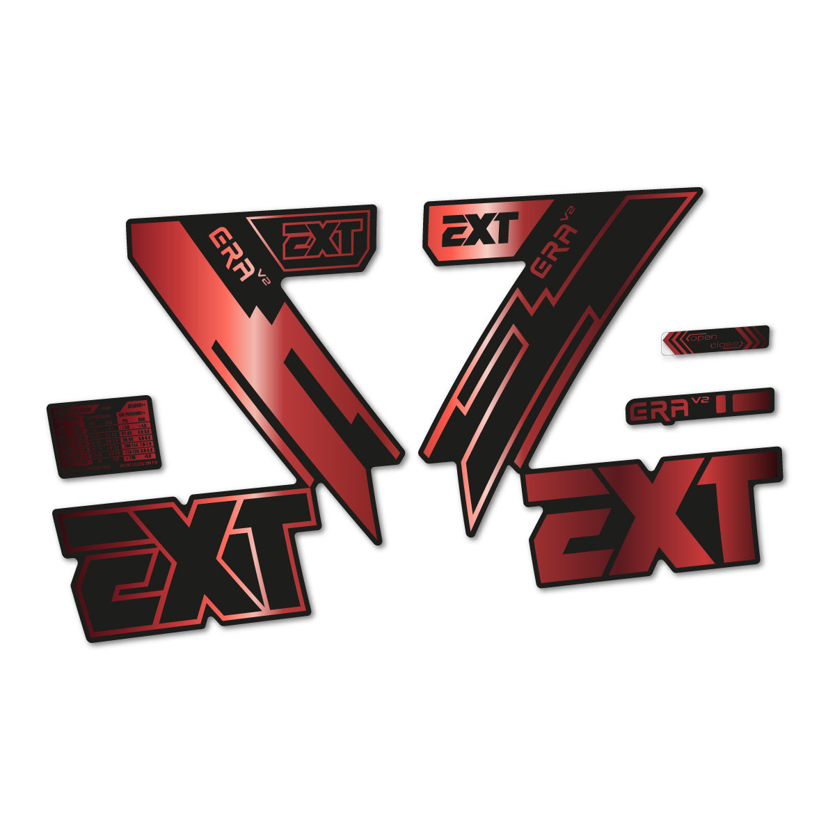 Copper decal for EXT Era V2 2020 fork – bike sticker vinyl