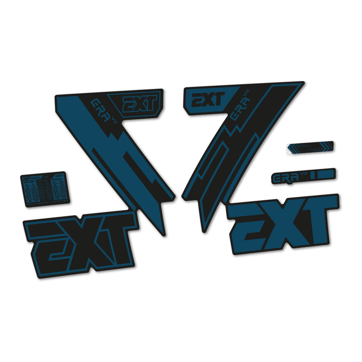 Dark Lake decal for EXT Era V2 2020 fork – bike sticker vinyl