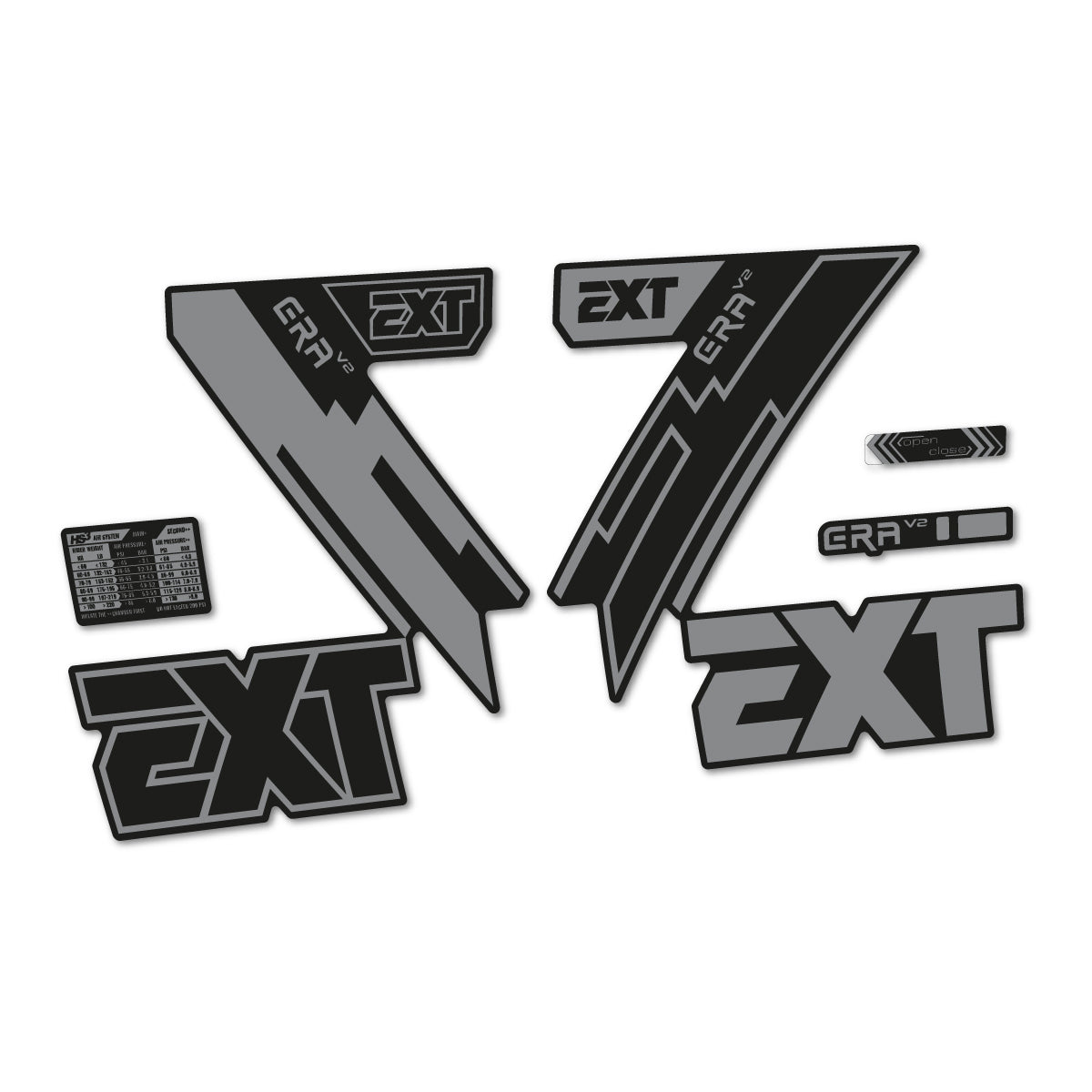 Traffic Grey decal for EXT Era V2 2020 fork – bike sticker vinyl