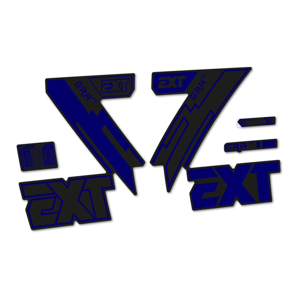 Scandinavian Blue decal for EXT Era V2 2020 fork – bike sticker vinyl