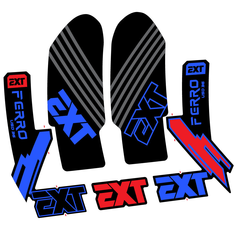 Stickers EXT Ferro USD 36 2024 compatibles Autocollants fourche 29"
