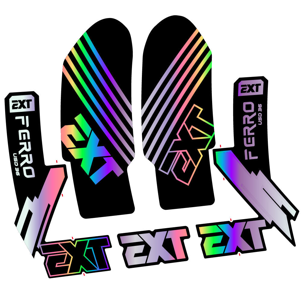 Stickers EXT Ferro USD 36 2024 compatibles Autocollants fourche 29"