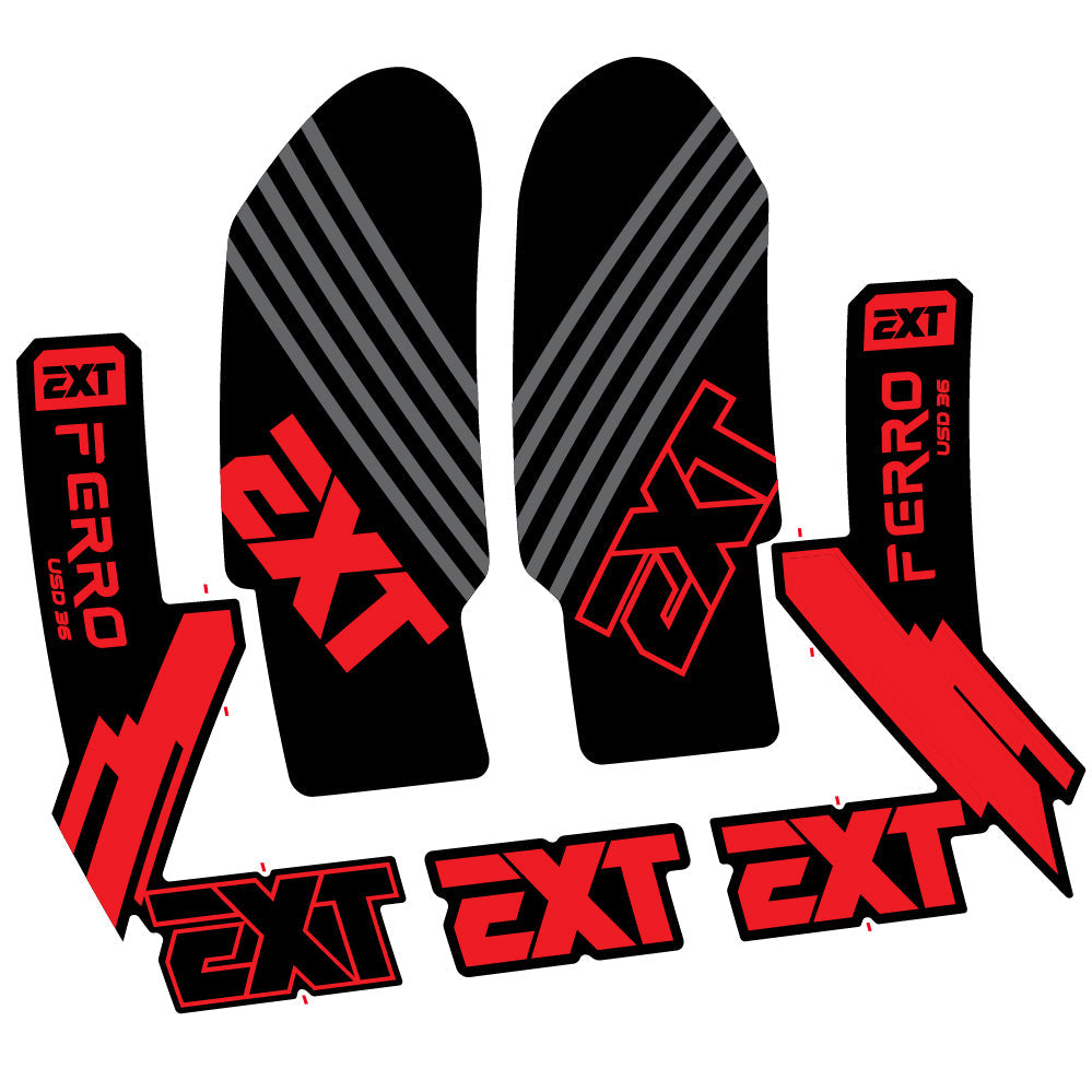 Stickers EXT Ferro USD 36 2024 compatibles Autocollants fourche 29"