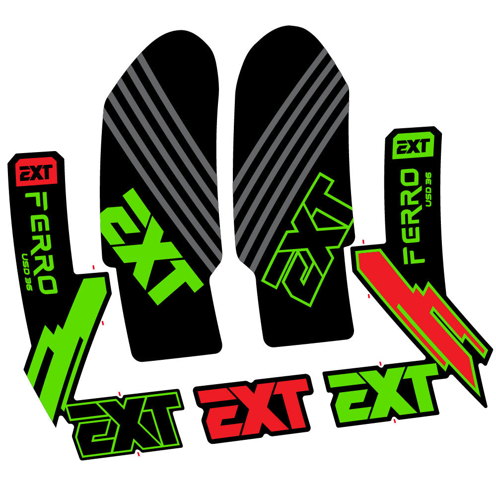 Stickers EXT Ferro USD 36 2024 compatibles Autocollants fourche 29"